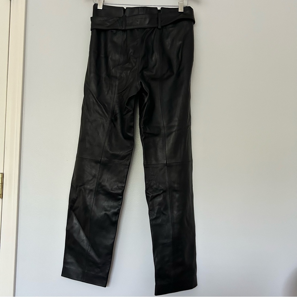 Antonio Melani luxury collection Kerry genuine leather belted pants NWT 4 - Picture 6 of 12